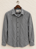 Dockers Men's Grey Textured Cotton Long Sleeve Casual Shirt Size - L