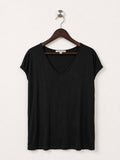 Green Envelope Los Angeles Women's Black V-Neck T-Shirt – Size S