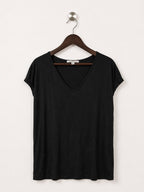 Green Envelope Los Angeles Women's Black V-Neck T-Shirt – Size S