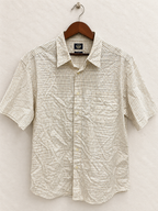 Dockers Men's Beige Checkered Short Sleeve Button-Down Shirt