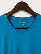 Croft & Barrow Women's Teal Blue Classic Crewneck T-Shirt