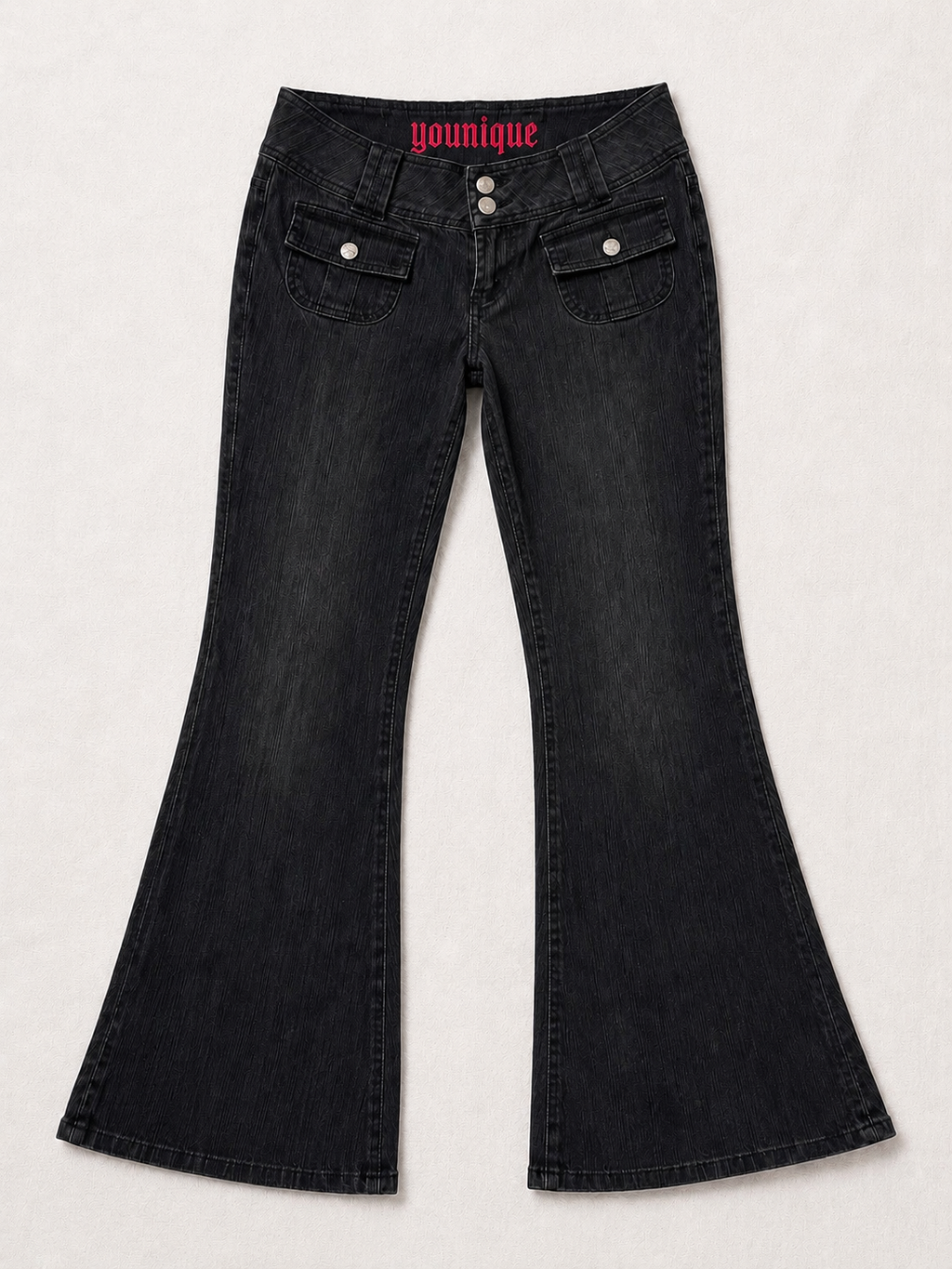 Younique Women's Low-Rise Flared Jeans