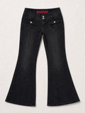 Younique Women's Low-Rise Flared Jeans