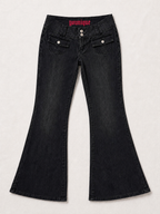 Younique Women's Low-Rise Flared Jeans