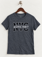 Aeropostale Charcoal Grey Heather NYC Graphic Tee Size XS (Youth / Lean Fit)
