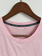 JOYSPUN Baby Pink Soft Viscose Short Sleeve T-Shirt - Size M