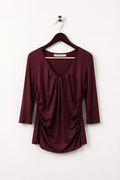 New York & Company Women's Burgundy Top Size – L