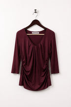 New York & Company Women's Burgundy Top Size – L