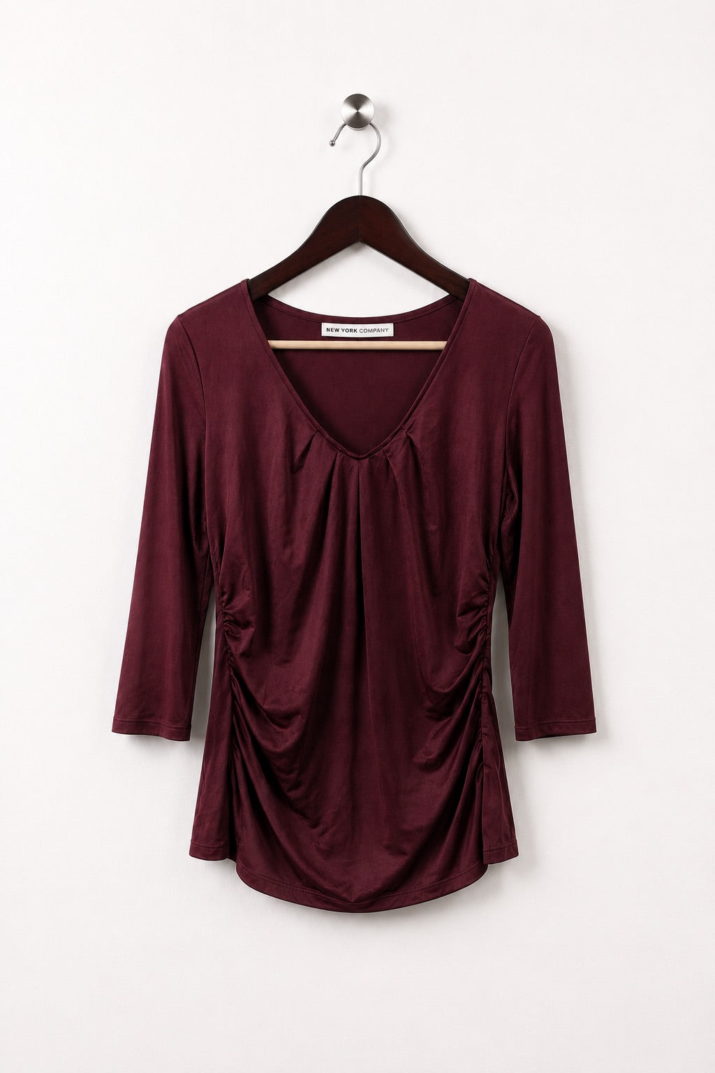 New York & Company Women's Burgundy Top Size – L
