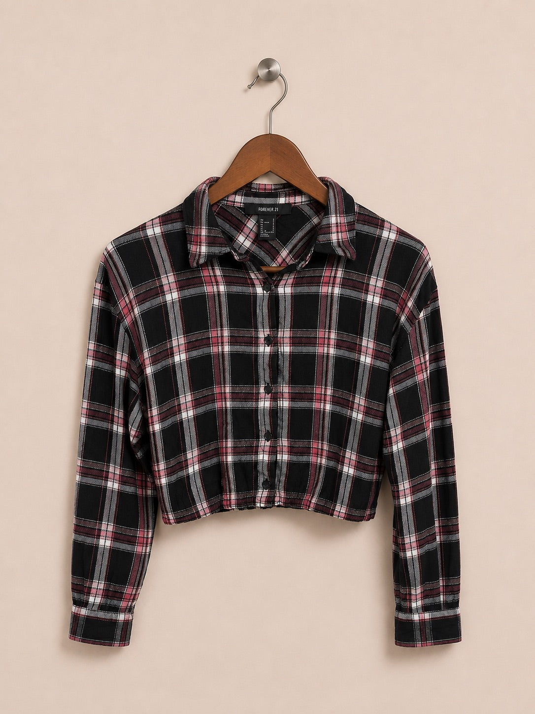 Forever 21 Plaid Cropped Crop Top