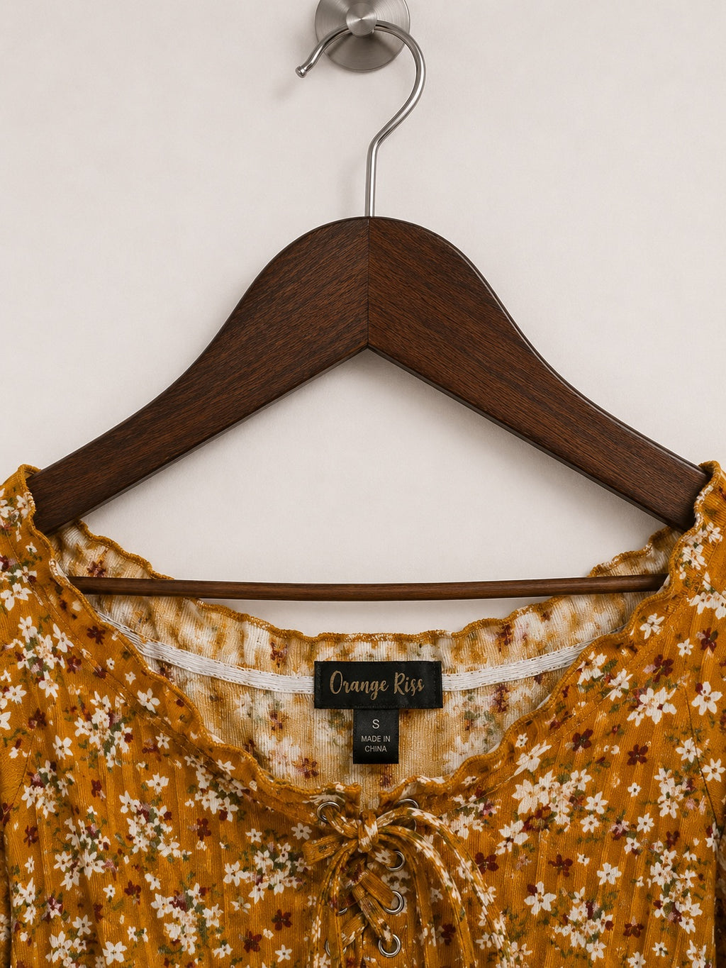 Orange Kiss Floral Crop Top