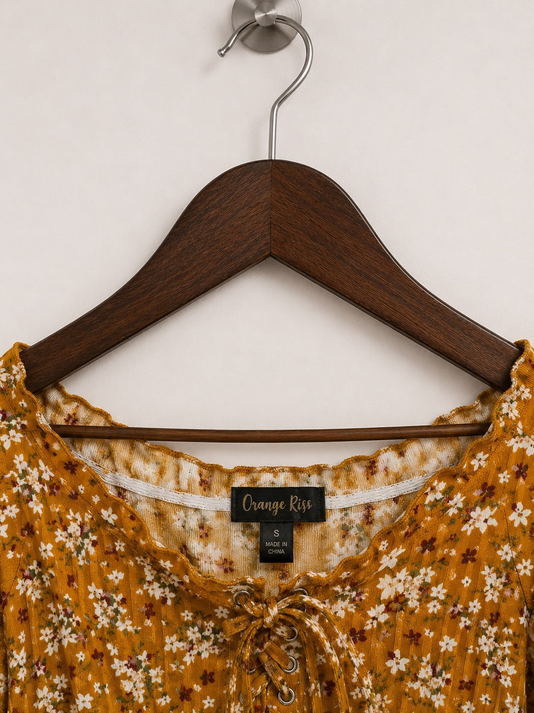 Orange Kiss Floral Crop Top