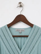 Absolutely Famous Lace Trim Women Tshirt Size - L