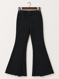 SHEIN Women’s Pleated High Waist Flare Poly Pants