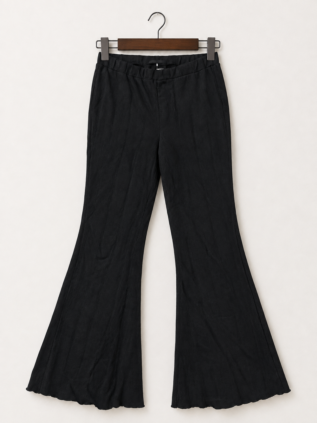 SHEIN Women’s Pleated High Waist Flare Poly Pants