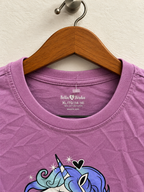 Bella & Birdie Girls' Purple Unicorn Graphic Short Sleeve T-Shirt    Size - XL