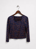 Geometric Printed Crop Top