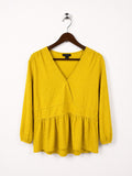 Ann Taylor Women's Mustard Yellow Top Size – M
