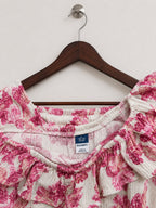 Old Navy Girls' Pink Floral One-Shoulder Ruffle Top – Size L
