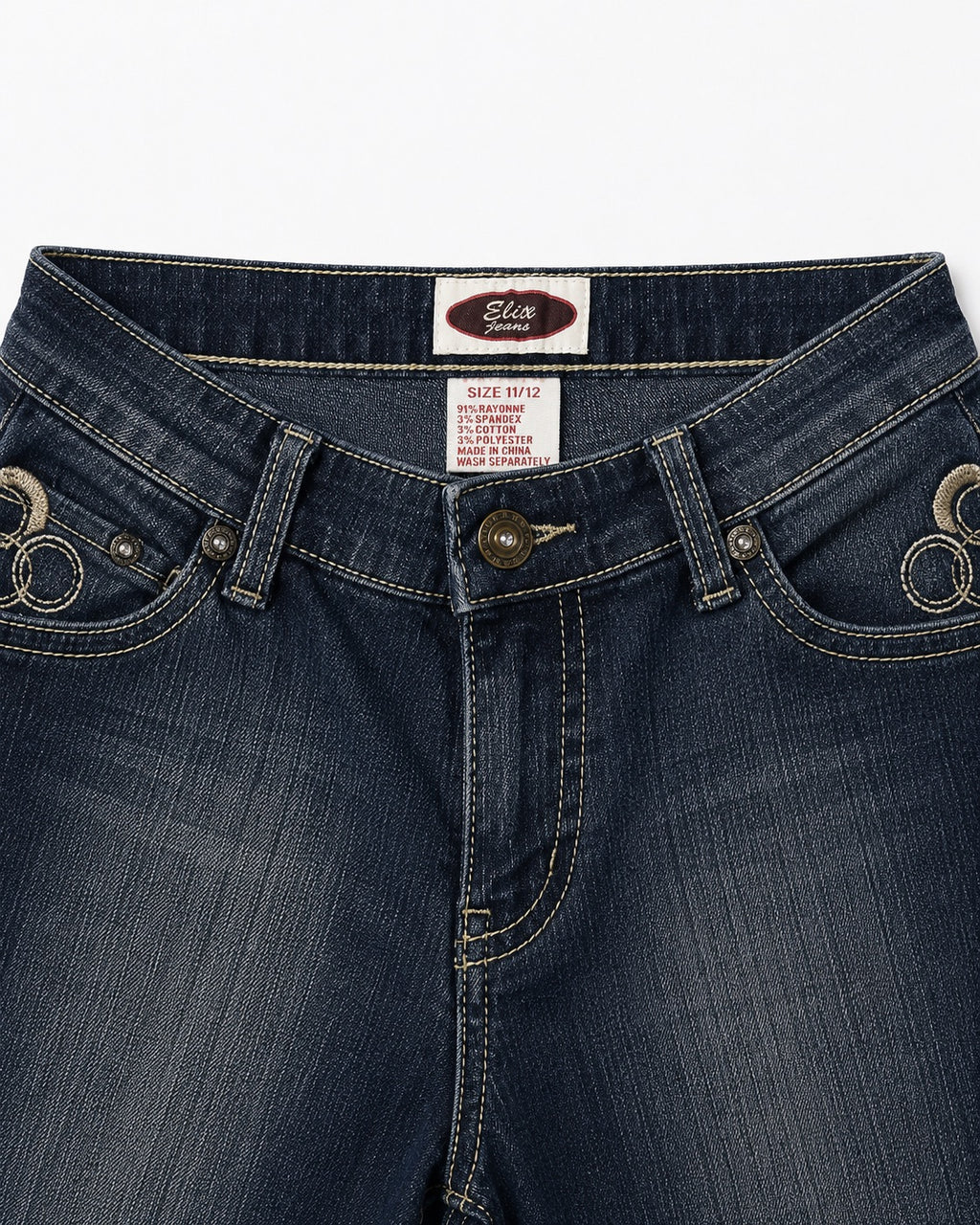 Y2K Embroidered Denim
