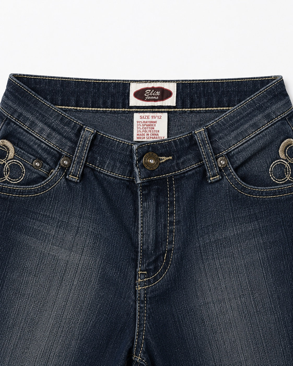 Y2K Embroidered Denim