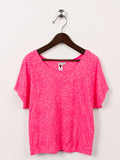 Love Rocks Women's Bright Pink Floral T-Shirt – Size M