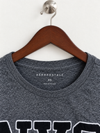 Aeropostale Charcoal Grey Heather NYC Graphic Tee Size XS (Youth / Lean Fit)