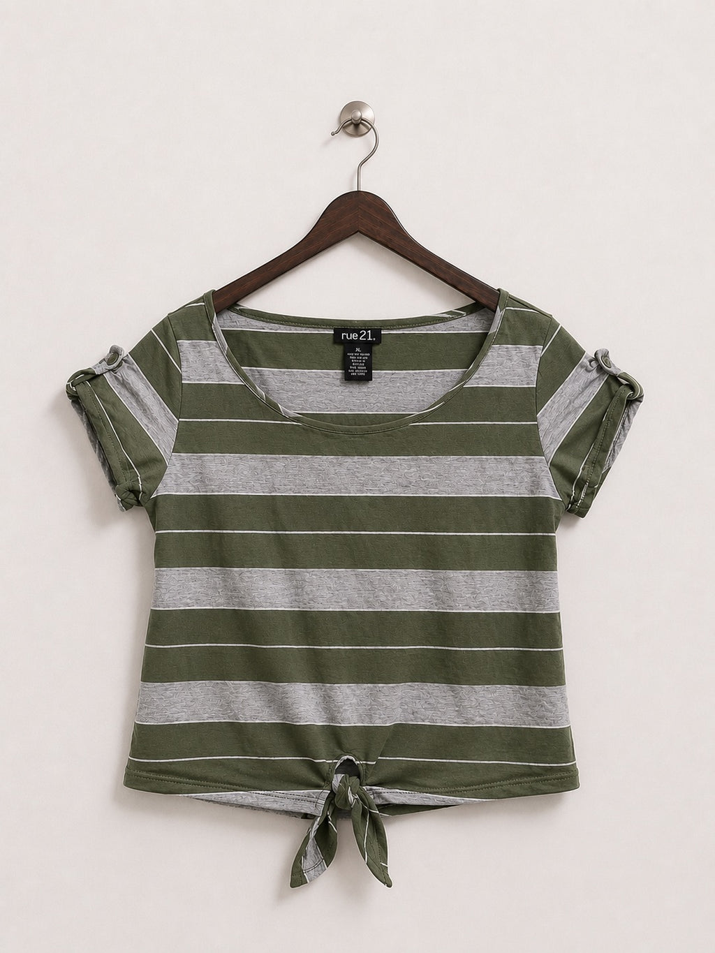 rue21 Women's Striped Tie-Front Top – Size XL