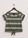 rue21 Women's Striped Tie-Front Top – Size XL