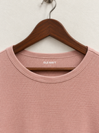 Old Navy Waffle Knit Lettuce Hem Crop Top/Tee - Size L