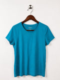 Croft & Barrow Women's Teal Blue Classic Crewneck T-Shirt