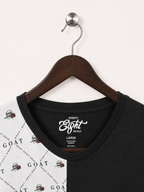 Eighty Eight Split Graphic Skull Rose Printed T-Shirt