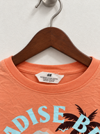 H&M Peach Coral "Paradise Beach" Short Sleeve Tee Kids/Teens/Unisex