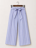 Lilac Striped Women Trouser