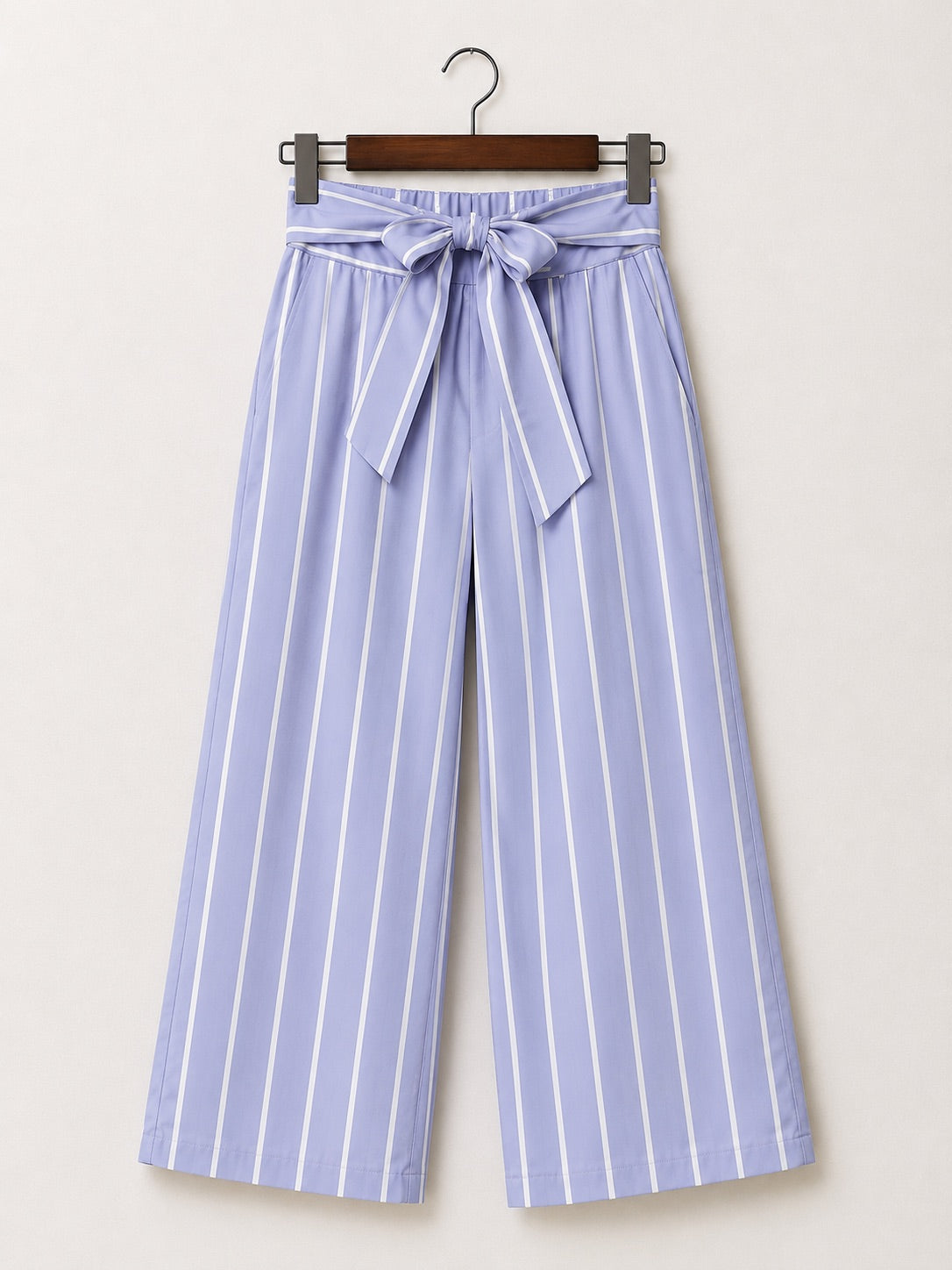 Lilac Striped Women Trouser