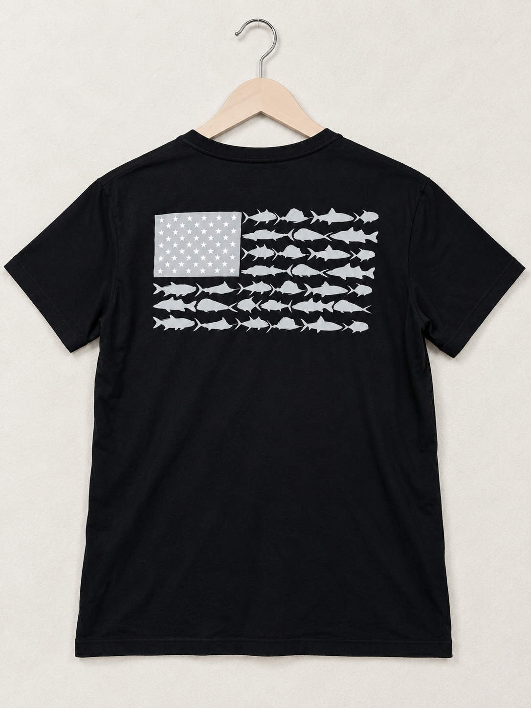 Columbia PFG - Men’s Black Fish Flag Graphic T-Shirt | Size L
