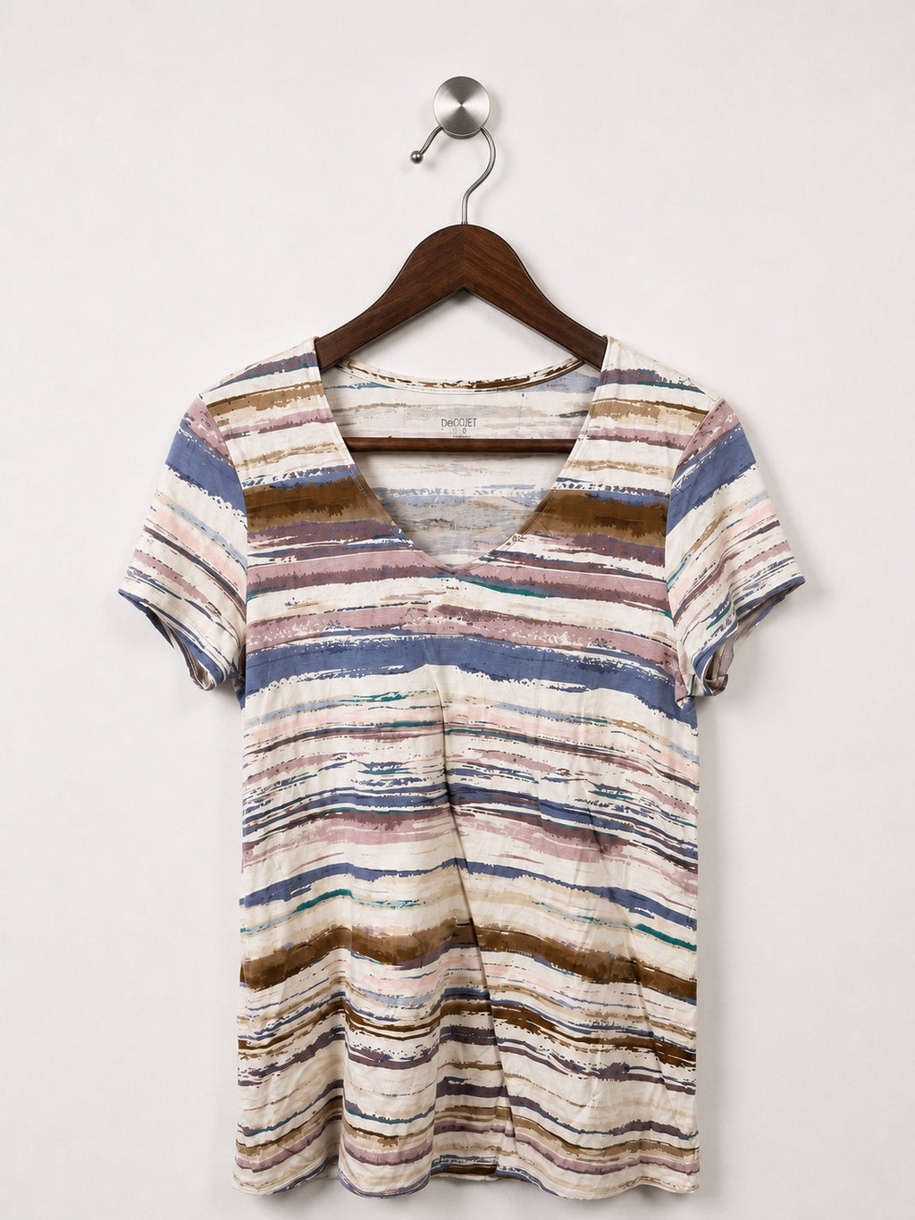 pure jill J.Jill Women's Brushstroke Stripe V-Neck T-Shirt – Size XS