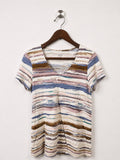 pure jill J.Jill Women's Brushstroke Stripe V-Neck T-Shirt – Size XS