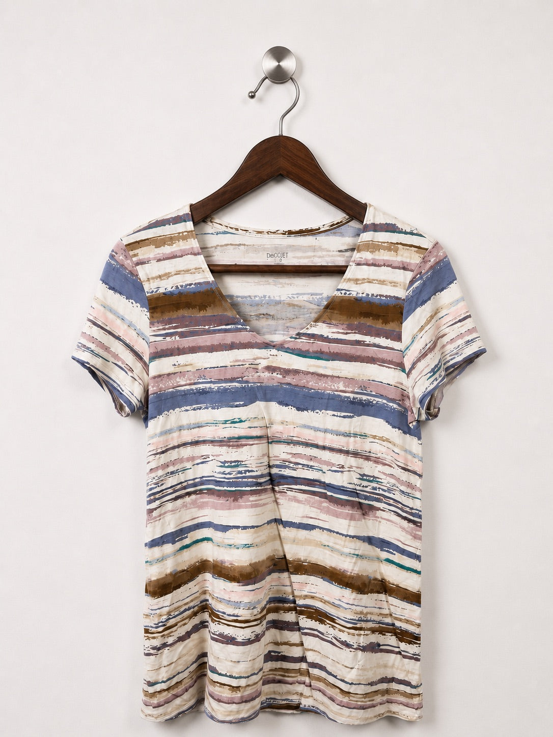 pure jill J.Jill Women's Brushstroke Stripe V-Neck T-Shirt – Size XS