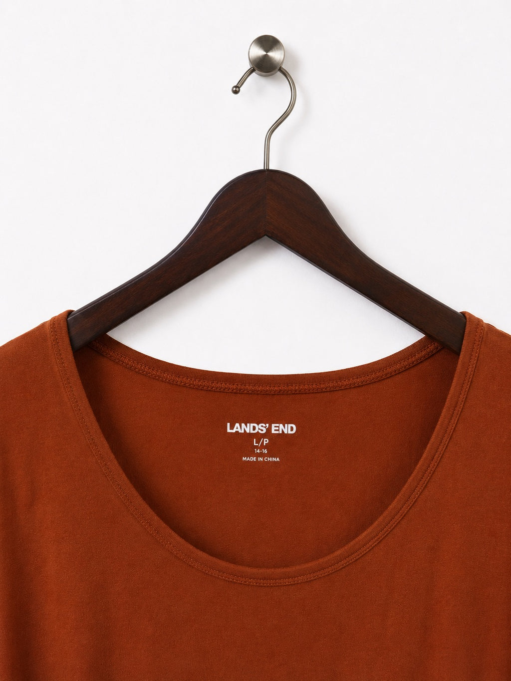 Lands' End Women's Rust Brown Tshirt Size - L