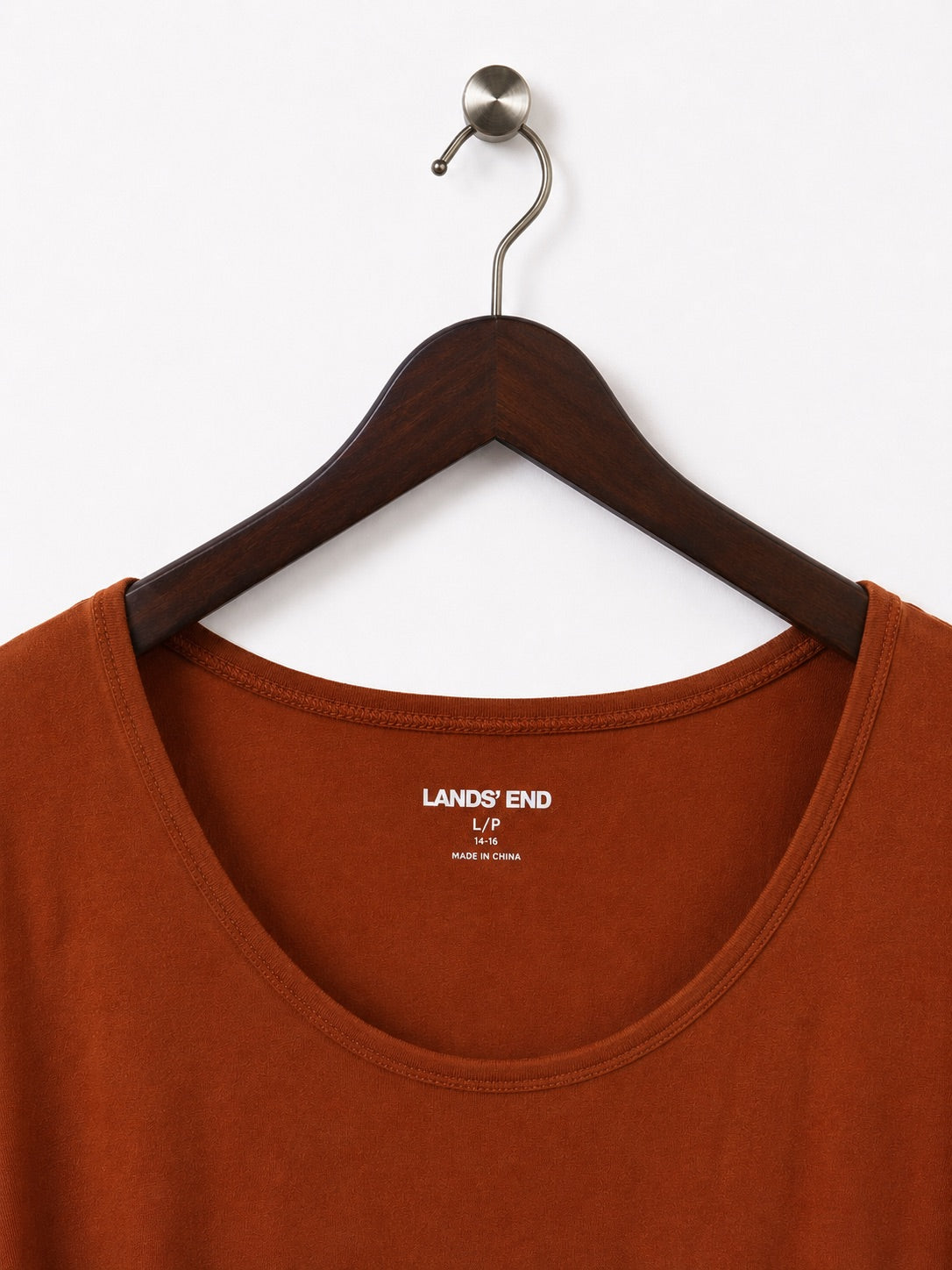 Lands' End Women's Rust Brown Tshirt Size - L