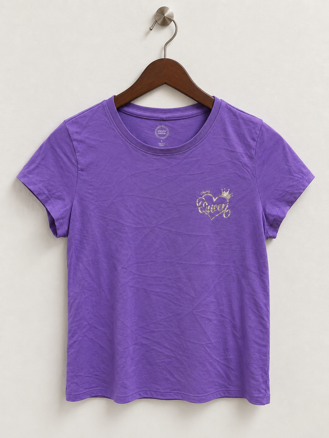 Purple Graphic Chest Logo T-Shirt - Size L / XS