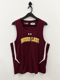 Under Armour Men's Maroon Basketball Jersey Tank Top Size - L