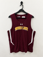 Under Armour Men's Maroon Basketball Jersey Tank Top Size - L