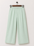 Women's Mint Green Double-Layer Wide Leg Trousers