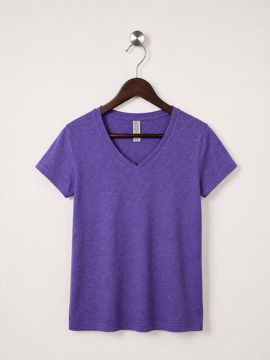 Gildan Heavy Cotton Women's Purple V-Neck T-Shirt – Size S