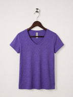 Gildan Heavy Cotton Women's Purple V-Neck T-Shirt – Size S