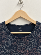 J.Jill Women’s Floral Outline Scoop Neck Short Sleeve T-Shirt - Size M