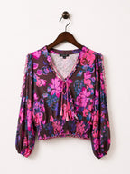 VENUS Women's Floral Print Pullover Top