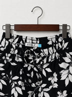 Serra Women's Black & White Elastic Waist Trousers – Size L